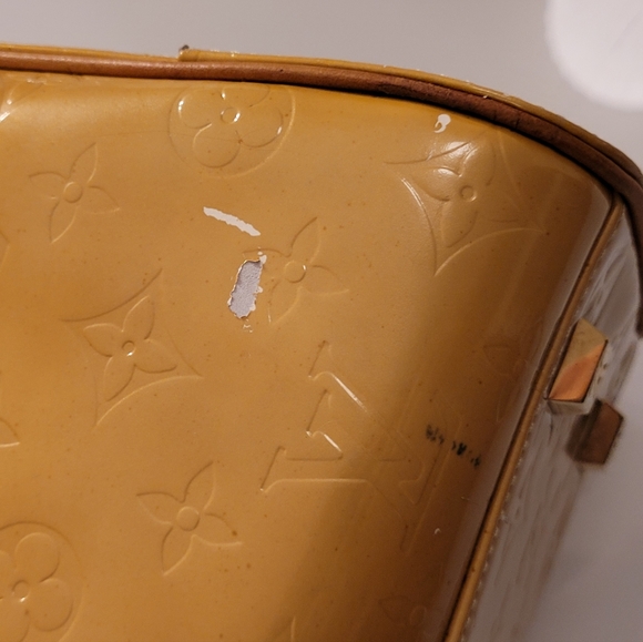 Louis Vuitton Monogram Vernis Yellow Bowling Style Handbag See Pics - Picture 16 of 16